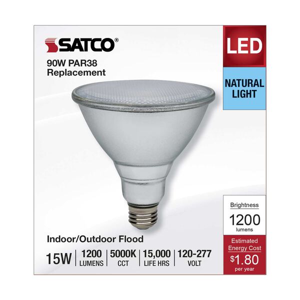 Silver 5000K PAR38 LED Bulb, image 3