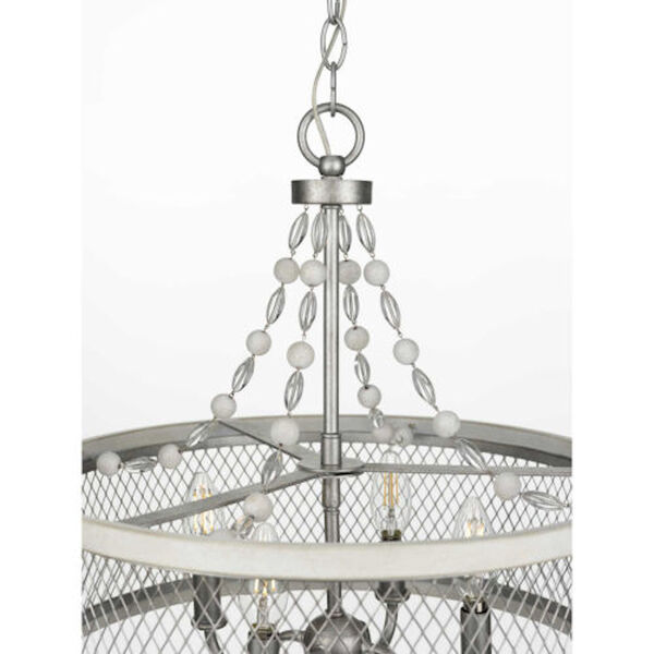 Willow Galvanized Four-Light Chandelier, image 6