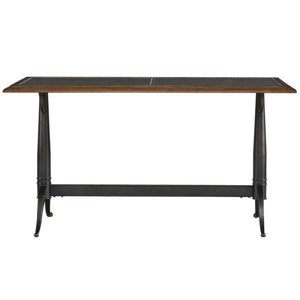 Curated Gray Wood and Metal Bistro Table for Four, image 1