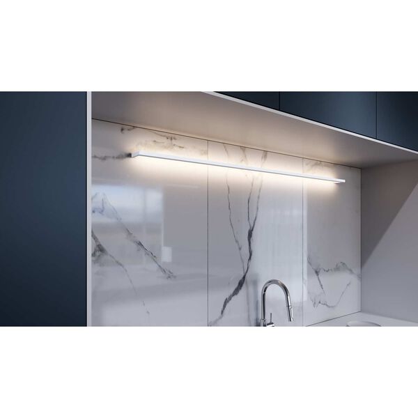 Thin-Line Satin White LED 72-Inch Wall Bar, image 3