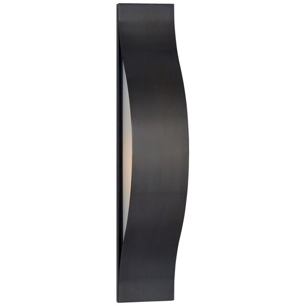 Avant Medium Linear Sconce in Bronze with Frosted Glass by Kelly Wearstler, image 1