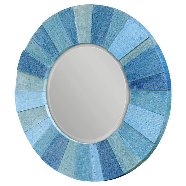Isle Ocean Blue Round Wall Mirror, image 3