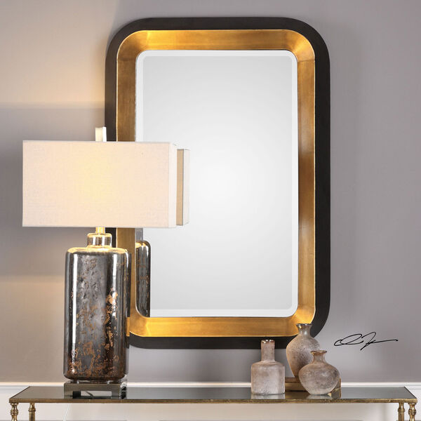 Niva Metallic Gold Wall Mirror, image 1