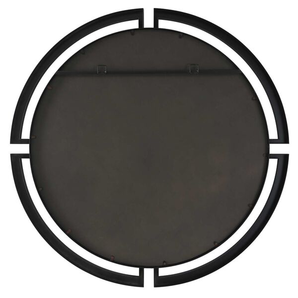 Quadrant Satin Black Modern Round Wall Mirror, image 6