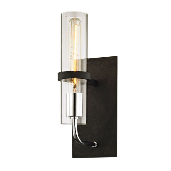 Xavier Vintage Iron One-Light Wall Sconce with Dark Bronze, image 1