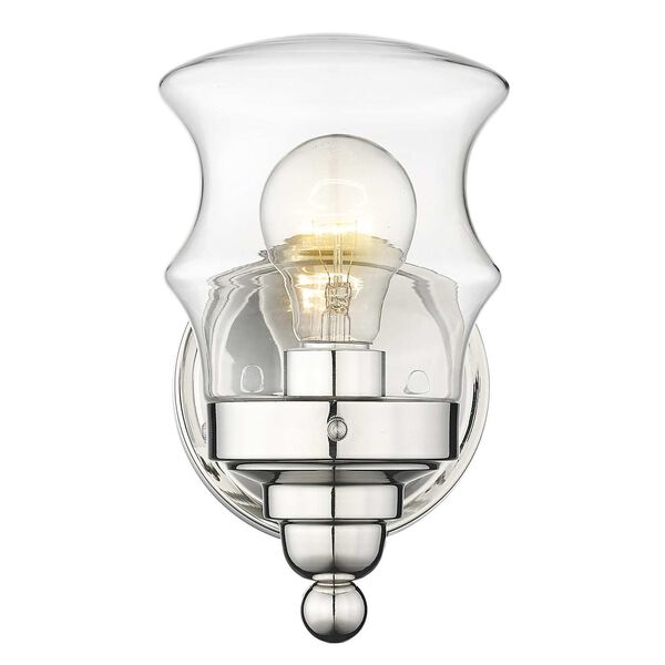 Keal One-Light Bath Sconce with Clear Glass, image 1