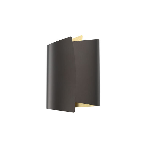 Parducci Light Brass and Urban Bronze Two-Light Wall Sconce, image 1
