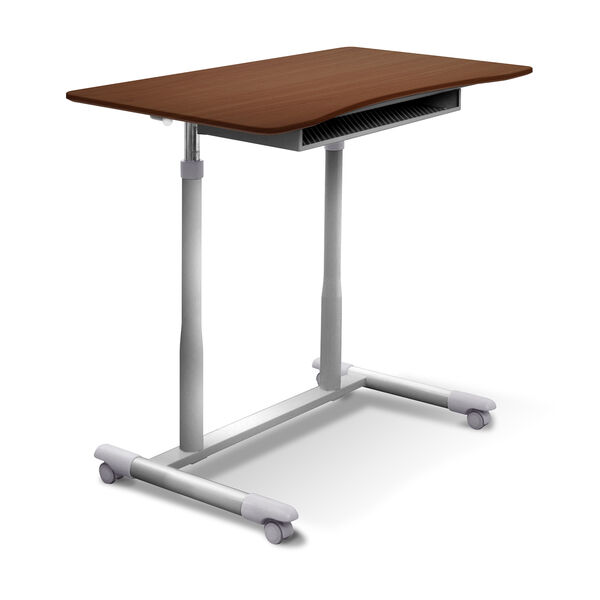 Stand Up Desk Height Adjustable and Mobile with Cherry Top, image 1