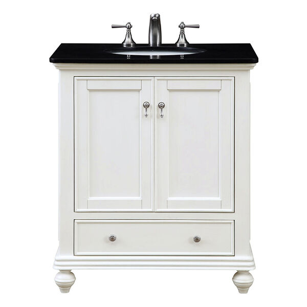 Elegant Lighting Otto Antique White 30 Inch Vanity Sink Set Vf 1023 Bellacor - White 30 Inch Bathroom Vanity With Sink