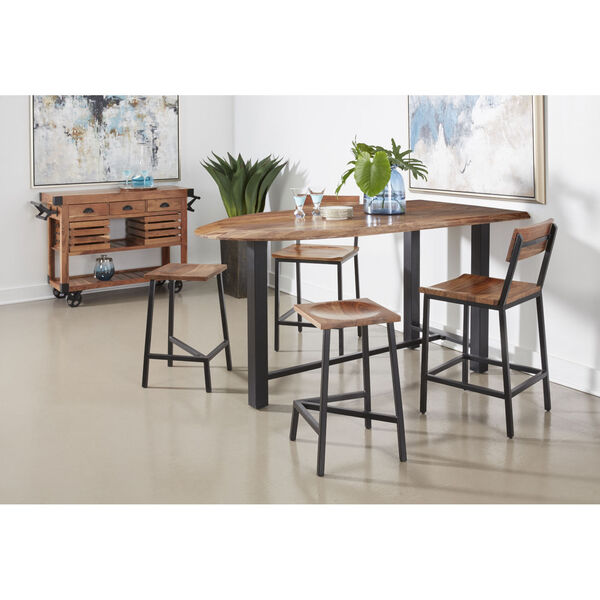 Hill Crest Brown and Black Counter Height Dining Table, image 6