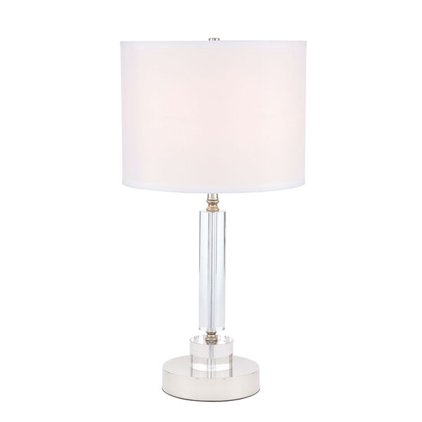 Deco Polished Nickel 13-Inch One-Light Table Lamp, image 1