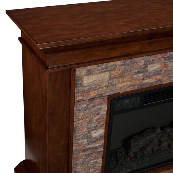 Canyon Whickey Maple Simulated Stone Electric Fireplace, image 5