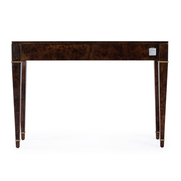 Kai Dark Burl Console Table with Two Drawers, image 5