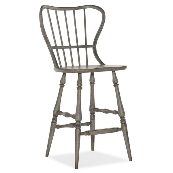 Ciao Bella Gray 49-Inch Spindle Back Bar Stool, image 1