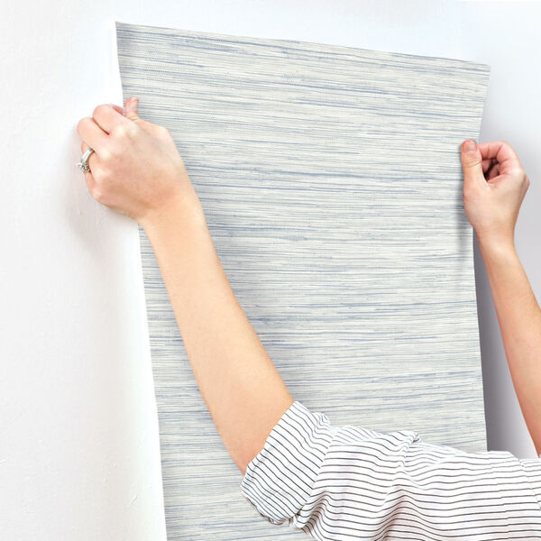 Waters Edge Blue Bahiagrass Pre Pasted Wallpaper - SAMPLE SWATCH ONLY, image 4