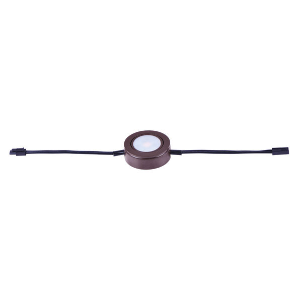 CounterMax MX-LD-AC Anodized Bronze LED Under Cabinet Puck Light, image 1