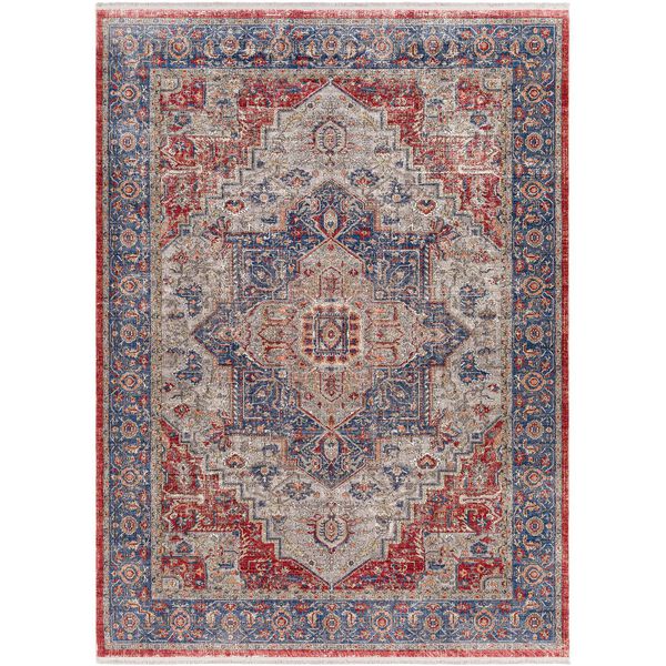 Eclipse Red Blue Rectangular: 5 Ft. 3 In. x 7 Ft. 3 In. Area Rug, image 1