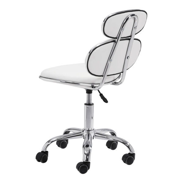 Iris White and Silver Office Chair, image 6