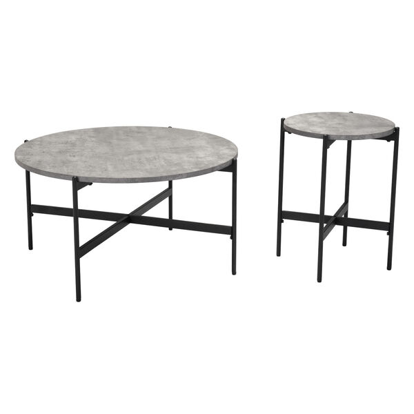 Malo Gray and Matte Black Coffee Table, image 3