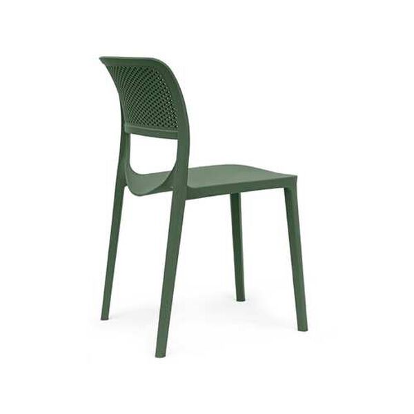 Mila Green Outdoor Stackable Side Chair, Set of Four, image 5