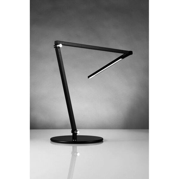Z-Bar Metallic Black Warm Light LED Desk Lamp with Two-Piece Desk Clamp, image 3