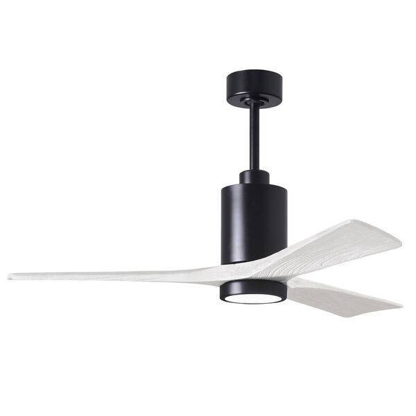 Patricia-3 Matte Black and Matte White 52-Inch Ceiling Fan with LED Light Kit, image 4