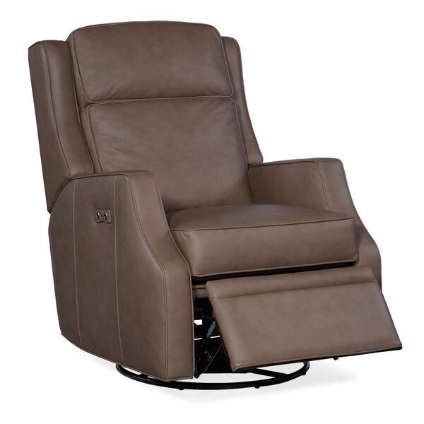 Tricia Taupe Power Swivel Glider Recliner, image 4
