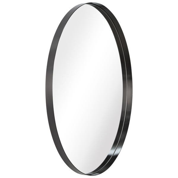 Black 24 x 36-Inch Oval Wall Mirror, image 2