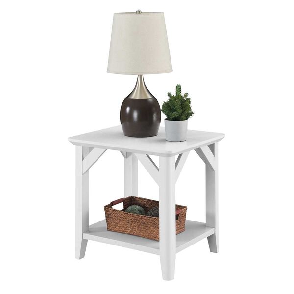 White End Table with Shelf, image 2