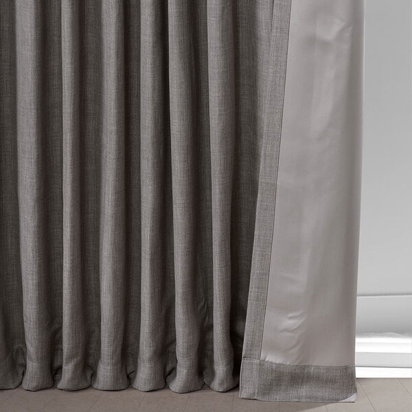 Grey Mink 108 x 50 In. Faux Linen Blackout Curtain Single Panel, image 5