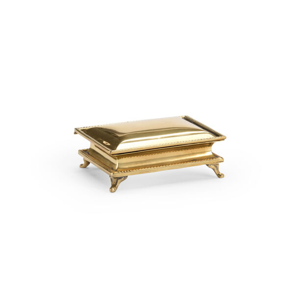 Polished Brass Five-Inch Decorative Box, image 1