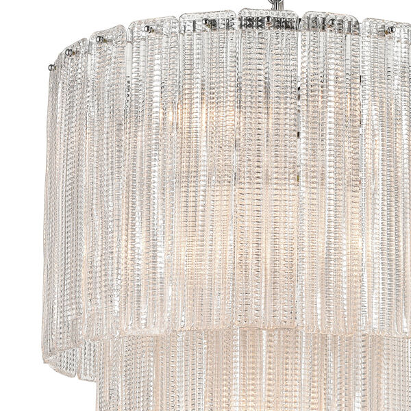 Diplomat Clear and Chrome 14-Light Chandelier, image 3