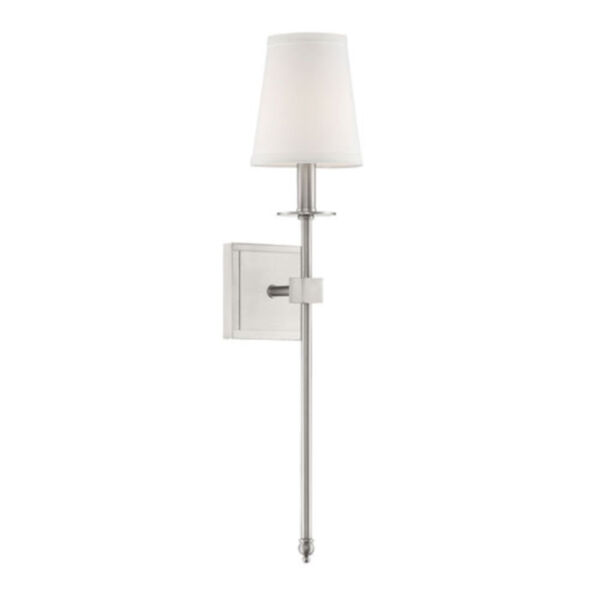 Linden Brushed Nickel 24-Inch One-Light Wall Sconce, image 1