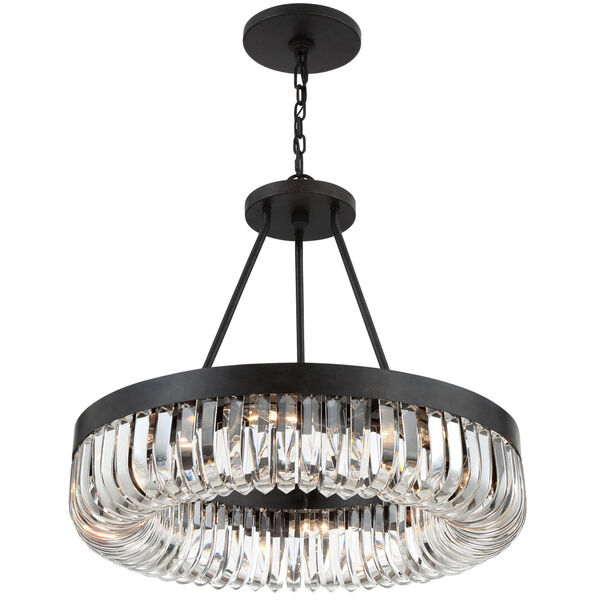 Alister Charcoal Bronze Eight-Light Chandelier Convertible to Semi-Flush Mount, image 4