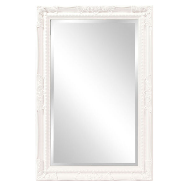 Queen Ann Rectangular White Mirror, image 1
