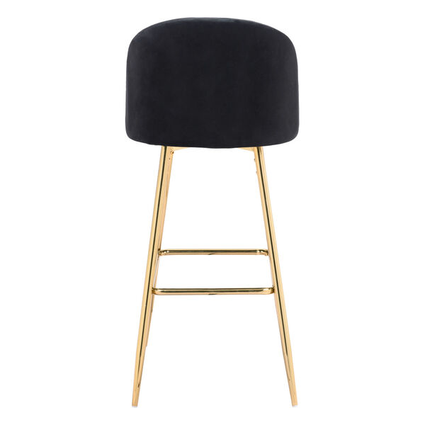 Cozy Black and Gold Bar Stool, image 5