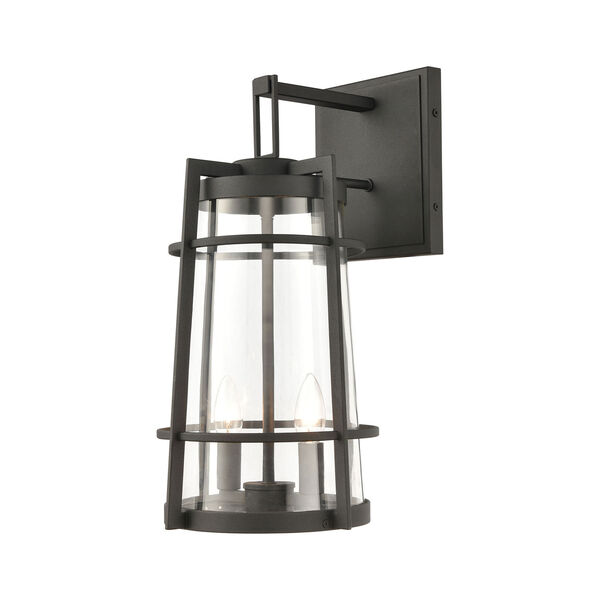 Crofton Charcoal Two-Light Outdoor Wall Sconce, image 1