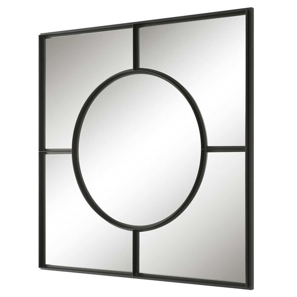 Spurgeon Satin Black Square Window Wall Mirror, image 4