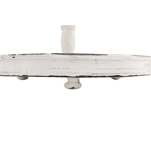 Distressed Cream Wood Two-Tier Tray, image 5