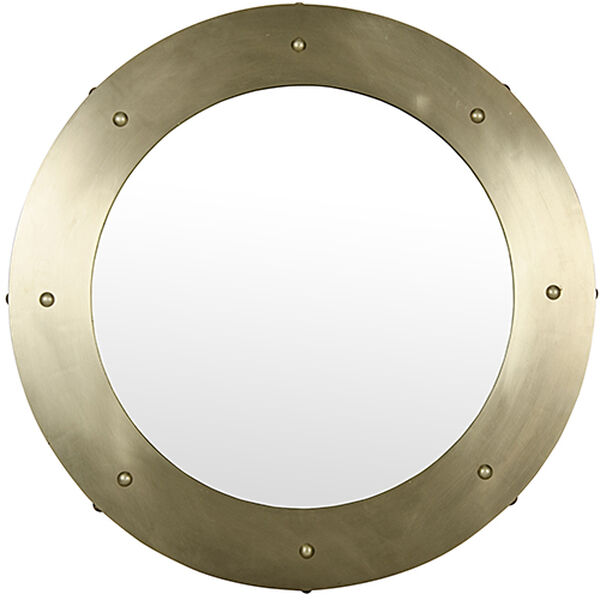 Clay Large Antique Brass Mirror, image 1