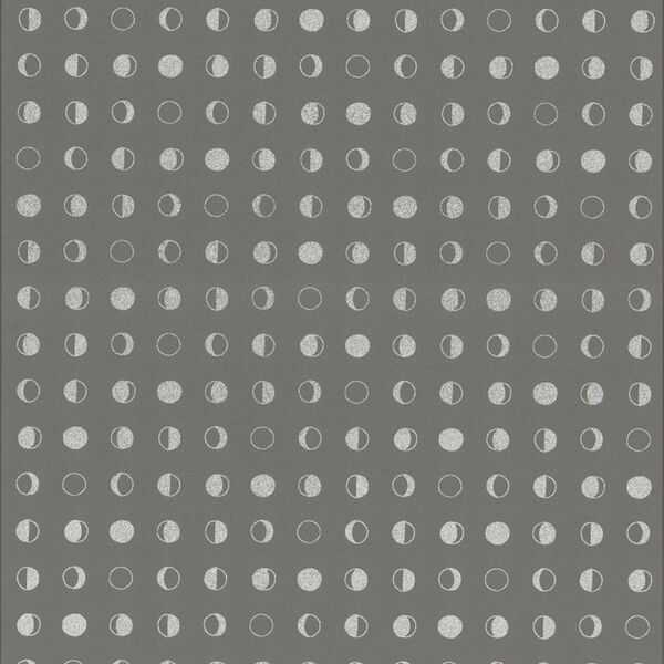 Culture Club Taupe and Silver Circle Wallpaper, image 1