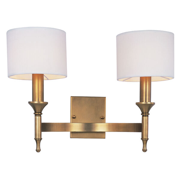 Fairmont Natural Aged Brass 18-Inch Wide Two-Light Wall Sconce, image 1