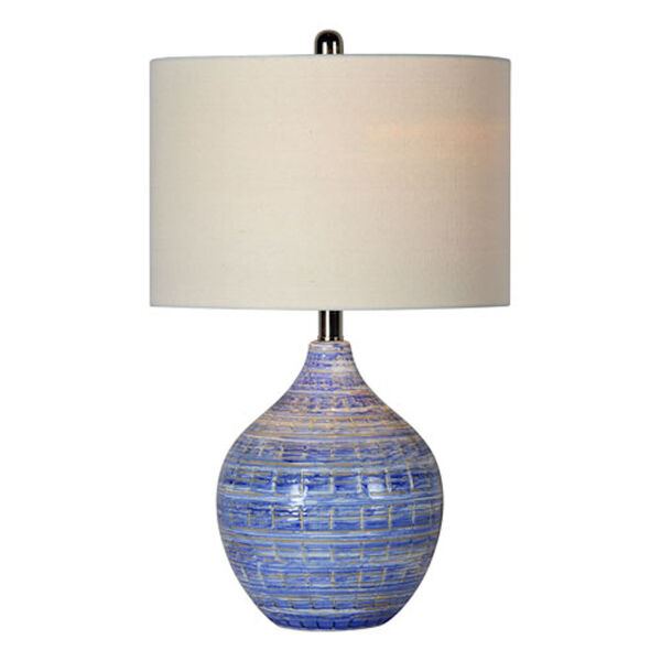 Elle Blue and White One-Light Table Lamp, image 1