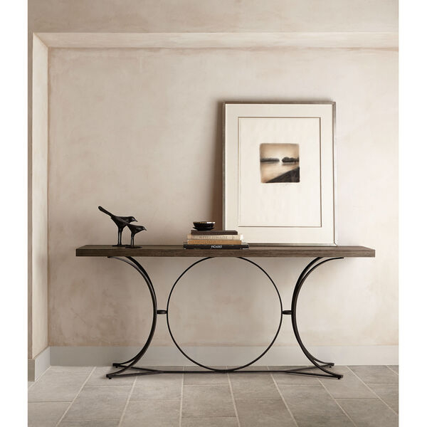 Taupe Canyon Ridge Metal Console Table, image 3