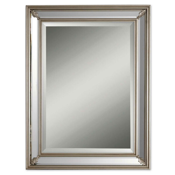 Monroe Silver Double Framed Rectangular Wall Mirror, image 2