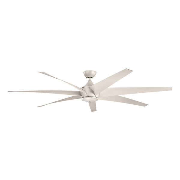 Lehr Antique Satin Silver Indoor and Outdoor Ceiling Fan, image 1