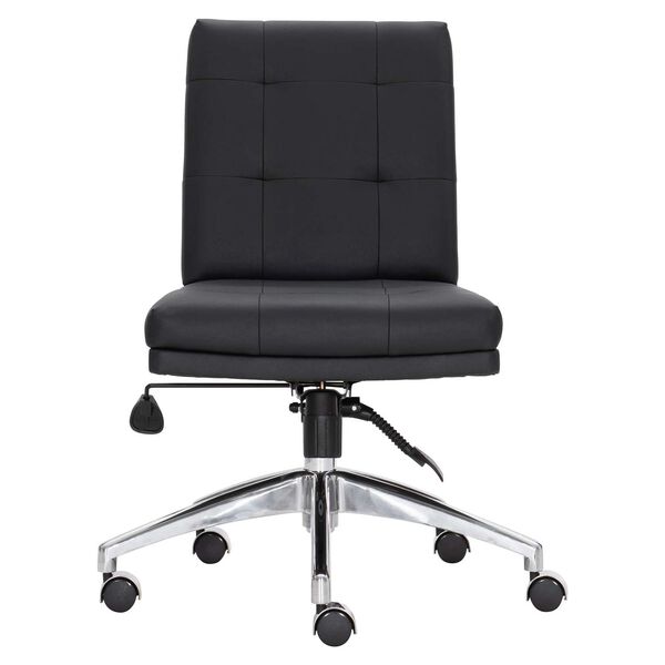 Stevenson Black and Stainless Steel Office Chair, image 3