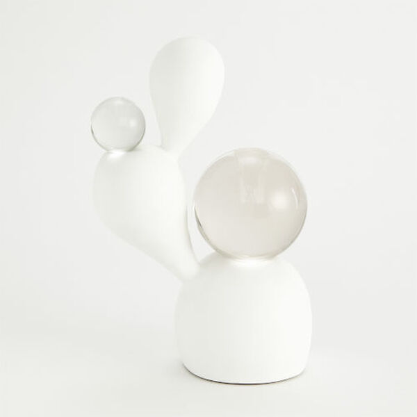 White Triple Meringue Sculpture with Two Spheres, image 2
