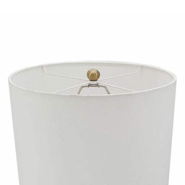Dervani White Gold Alabaster Metal Table Lamp, image 4