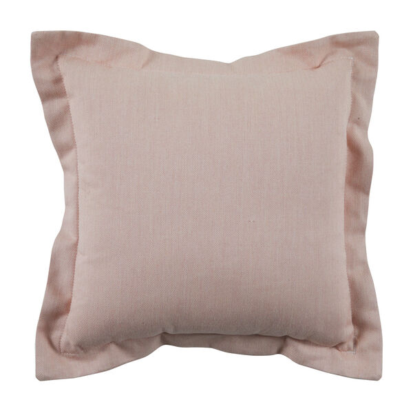 Blush and Snow 17 x 17 Inch Pillow with Linen Double Flange, image 1